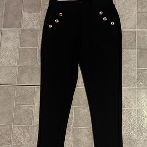 Black buttoned